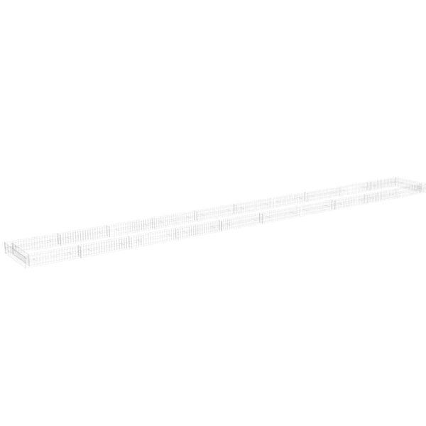 vidaXL Lit surélevé à gabion Acier galvanisé 1000x100x20 cm