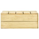 vidaXL Salon de jardin 3 Pièces avec coussins bois de pin imprégné