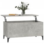 vidaXL Table basse Gris béton 90x44 5x45 cm Bois d'ingénierie
