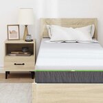 vidaXL Matelas Blanc et Gris 70 x 200 cm Ressort ensaché