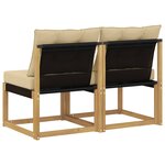 vidaXL 2 pc Sofa de milieu extérieur Blanc