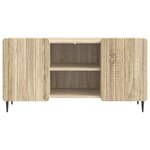 vidaXL Meuble TV 102 x 34 5 x 52 cm Chêne Sonoma Bois d'ingénierie