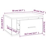 vidaXL Tables de chevet murales 2 Pièces Blanc 50x36x25 cm