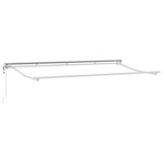 vidaXL Auvent Rétractable Rayé Bleu et blanc 350 x 200 cm Tissu  métal