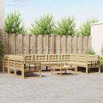 vidaXL Ensemble de canapés d'extérieur 10 Pièces Blanc et Beige