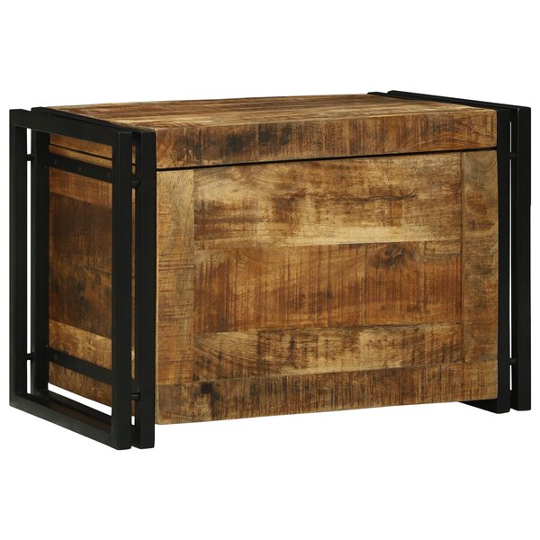 vidaXL Coffre de rangement 60x40x41 cm en bois de manguier brut