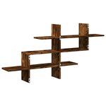 vidaXL Étagère murale chêne fumé 124 5x18x60 5 cm bois d'ingénierie
