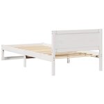 vidaXL Cadre de lit Blanc 80 x 200 cm Bois de pin massif