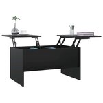 vidaXL Table basse noir 80x50x42 5 cm bois d'ingénierie