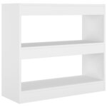 vidaXL Bibliothèque/Séparateur de pièce Blanc 80x30x72 cm