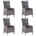 vidaXL Ensemble à manger de jardin 5 Pièces Gris