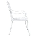 Chaises de jardin vidaXL 2 Pièces en aluminium blanc moulé