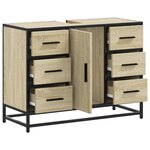 vidaXL Armoire lavabo de salle de bain chêne sonoma bois d'ingénierie