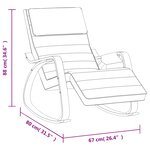 vidaXL Chaise à bascule Crème Tissu