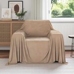 vidaXL Jeté Camel 210 x 140 cm Toison