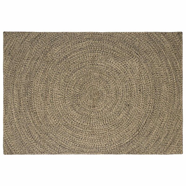 vidaXL Tapis de surface Naturel et noir 200 x 290 cm Jute