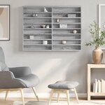 vidaXL Armoire à vitrine sonoma gris 100x8 5x75 cm bois d'ingénierie