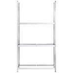 vidaXL Porte-pneus à 3 niveaux 2 Pièces Argenté 110x40x200 cm Acier