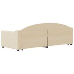 vidaXL Lit de jour avec gigogne et tiroirs sans matelas crème 80x200cm