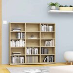 vidaXL Armoire à CD Chêne sonoma 100x23x89 5 cm Bois d’ingénierie