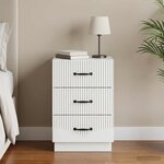 vidaXL Cabinet de chevet Blanc 43 x 41 x 63 5 cm Bois d'ingénierie