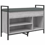 vidaXL Banc à chaussures sonoma gris 85 5x32x57 5 cm bois d'ingénierie