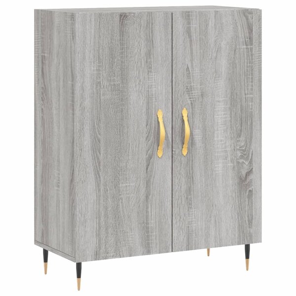 vidaXL Buffet sonoma gris 69 5x34x90 cm bois d'ingénierie