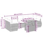 vidaXL Salon de jardin avec coussins 8 Pièces beige résine tressée