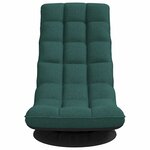 VidaXL Fauteuil de sol pivotant vert foncé 70x51x79 cm tissu