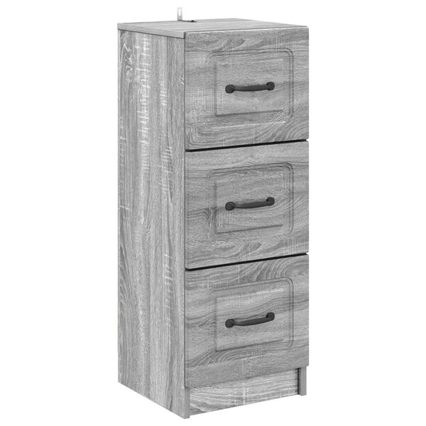 vidaXL Armoire à tiroirs Sonoma gris 33 x 34 5 x 87 cm