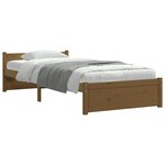 vidaXL Cadre de lit sans matelas marron miel bois massif 90x190 cm