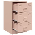 vidaXL Tables de chevet 2 Pièces rose 34 5x39x62 cm acier