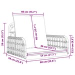 vidaXL Balancelle avec coussins 63x58x39 cm résine tressée acier