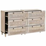 vidaXL Buffet 2 Pièces Blanc 60 x 33 x 75 cm bois de manguier massif