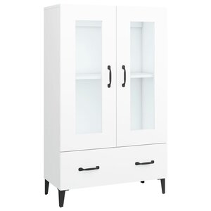 vidaXL Buffet haut Blanc 70x31x115 cm Bois d'ingénierie