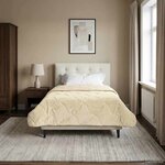 vidaXL Couette d'été 135 x 200 cm Été Crème Respirant