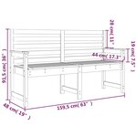 vidaXL Banc de jardin marron miel 159 5x48x91 5 cm bois de pin massif