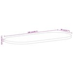 vidaXL Dessus de table 100x40x3 8cm ovale bois massif de manguier brut