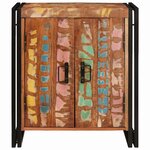 vidaXL Cabinet de chevet Multicolore Bois massif recyclé