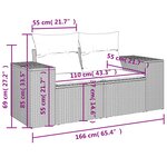 vidaXL Salon de jardin 9 Pièces avec coussins gris clair résine tressée