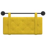 vidaXL Tête de lit suspendue Jaune Velours