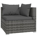 Salon de jardin meuble d'extérieur ensemble de mobilier 5 pièces avec coussins résine tressée gris 02_0016447