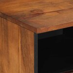 vidaXL Meuble TV avec étagère Marron Bois de manguier massif