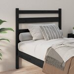vidaXL Tête de lit Noir 106x4x100 cm Bois massif de pin
