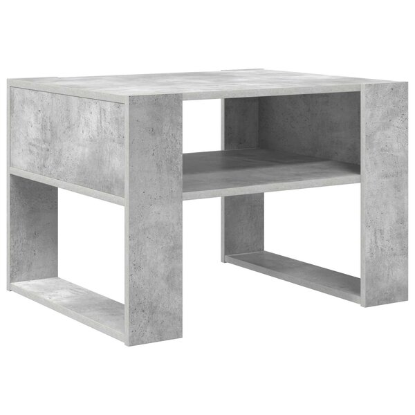 vidaXL Table basse Gris béton 66 x 53 x 45 cm Bois d'ingénierie