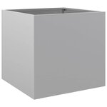 vidaXL Jardinières 2 Pièces argenté 42x40x39 cm acier galvanisé