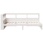vidaXL Lit bibliothèque sans matelas blanc 75x190cm bois de pin massif
