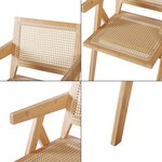 Chaise de salle à manger bambou rotin 79 x 50 x 50 cm naturel 03_0009198