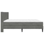 vidaXL Cadre de lit avec matelas Gris foncé 180 x 200 cm Velours