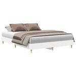 vidaXL Cadre de lit 2 Pièces Blanc 152 x 203 cm Bois d'ingénierie